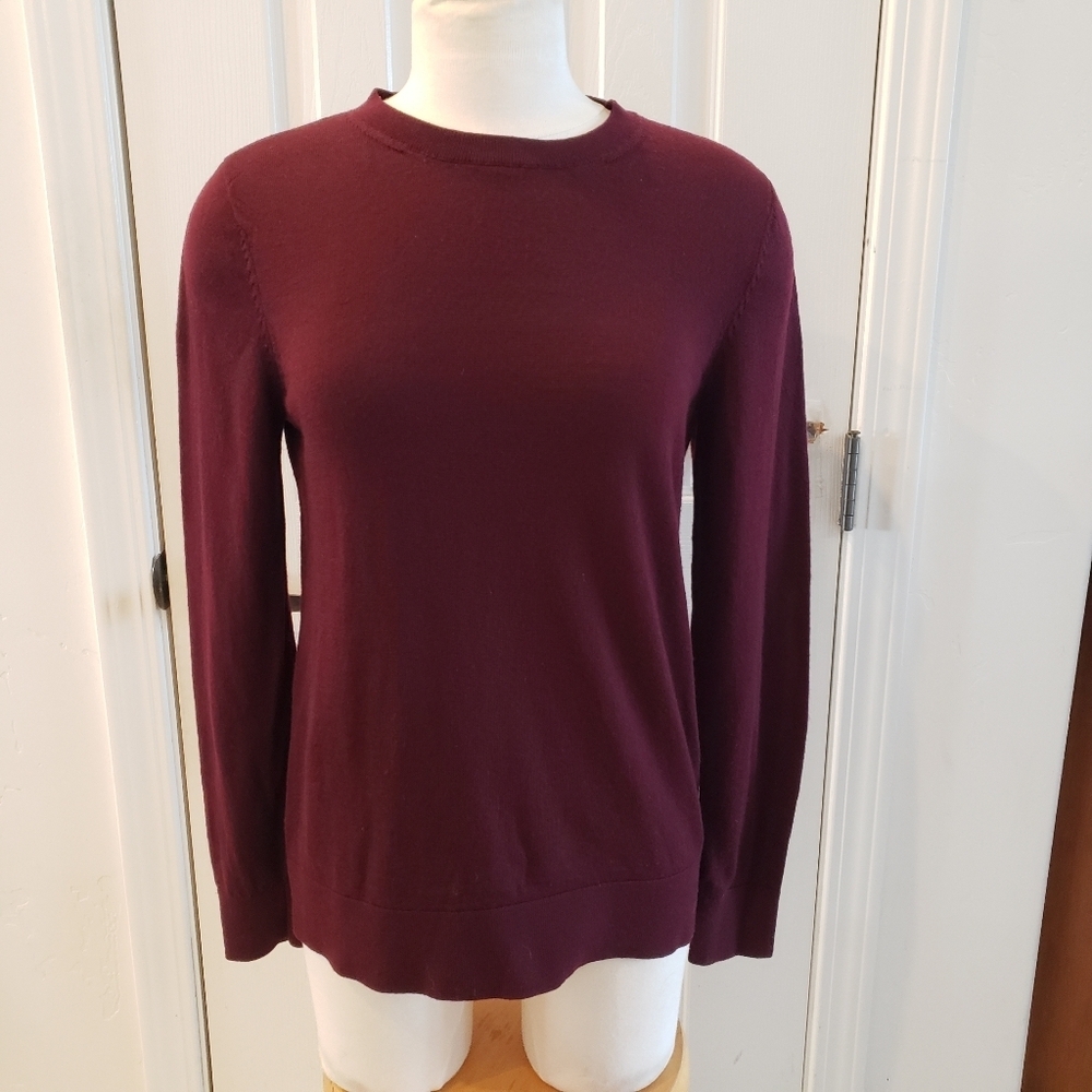 Katherine Barclay Deep Wine Long Sleeve Top